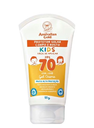 Australian Gold Kids FPS 70 - Protetor Solar Gel Creme 120g