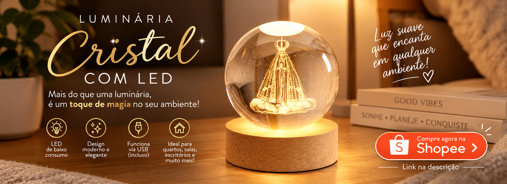 luminária cristal com led