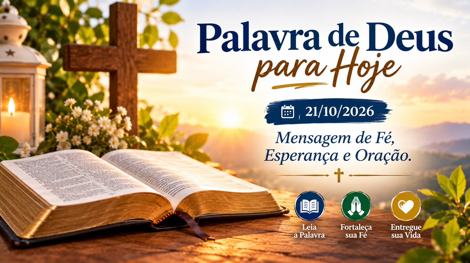 Bíblia aberta ao lado de uma vela acesa, em um ambiente tranquilo para oração e reflexão bíblica.